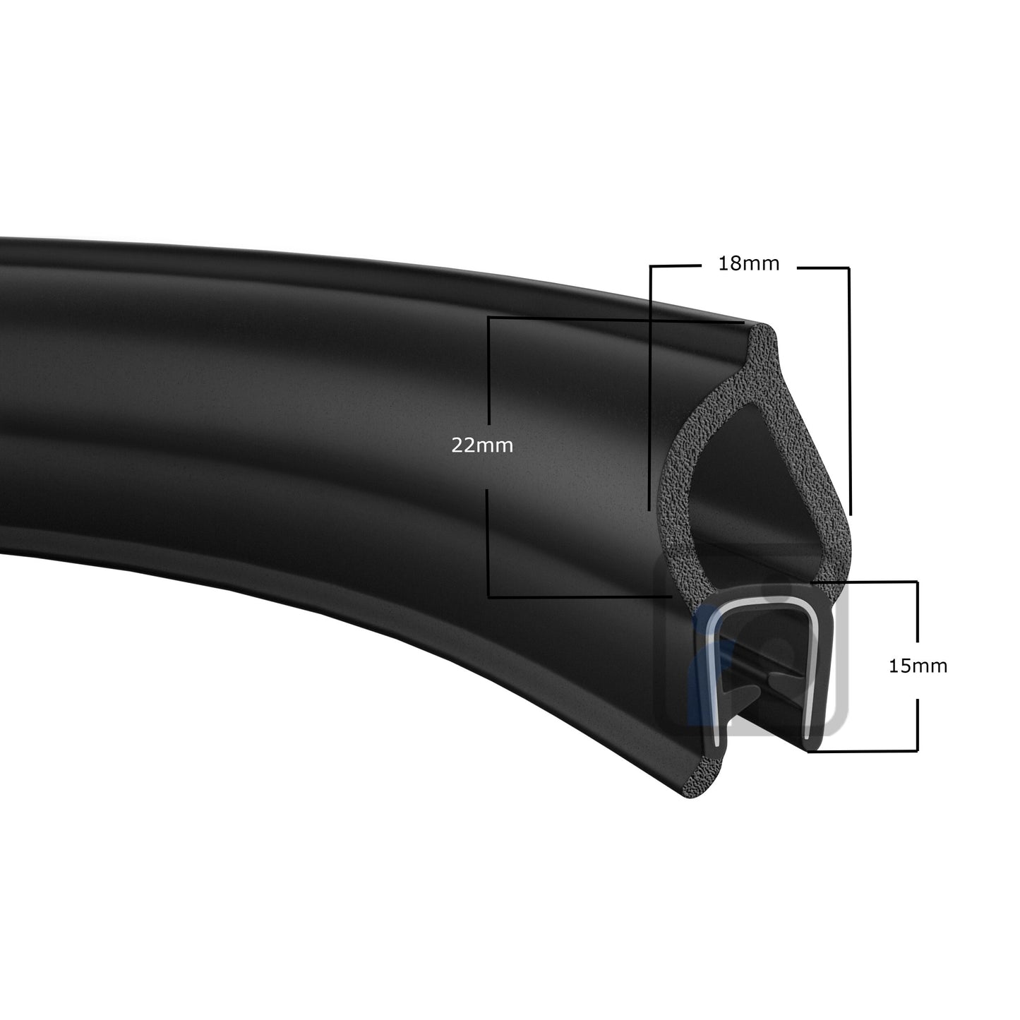 White rubber mat with grip pattern – anti-slip and hygienic