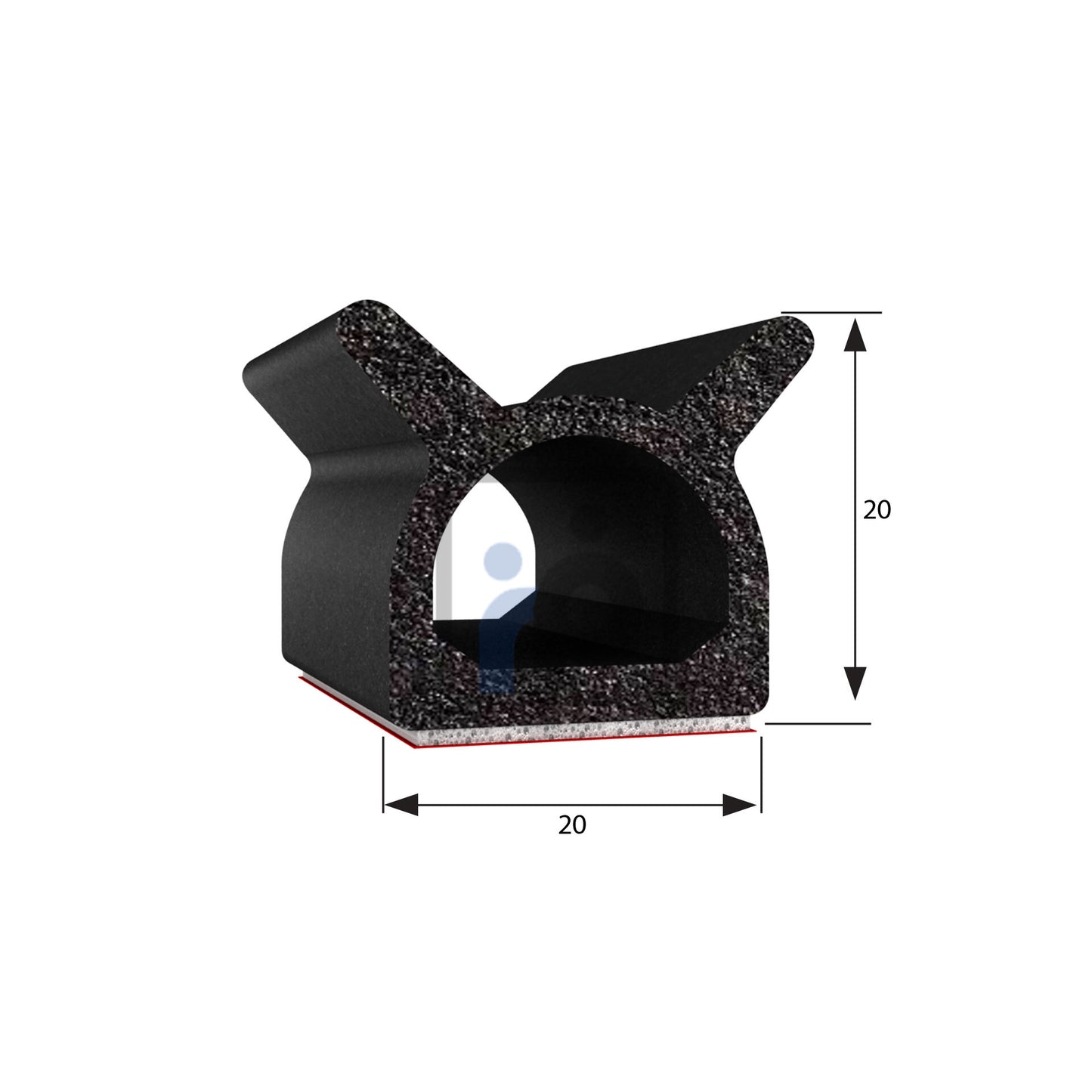 AS-1989T rubber profile for door and window sealing applications