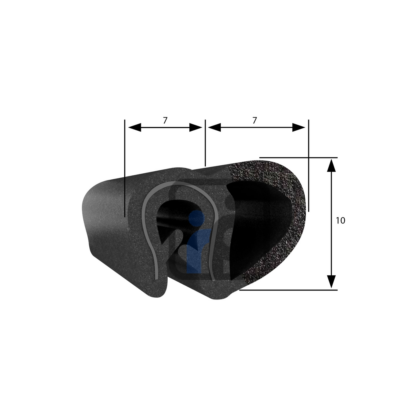 Grooved white rubber sheet – enhanced grip and safety