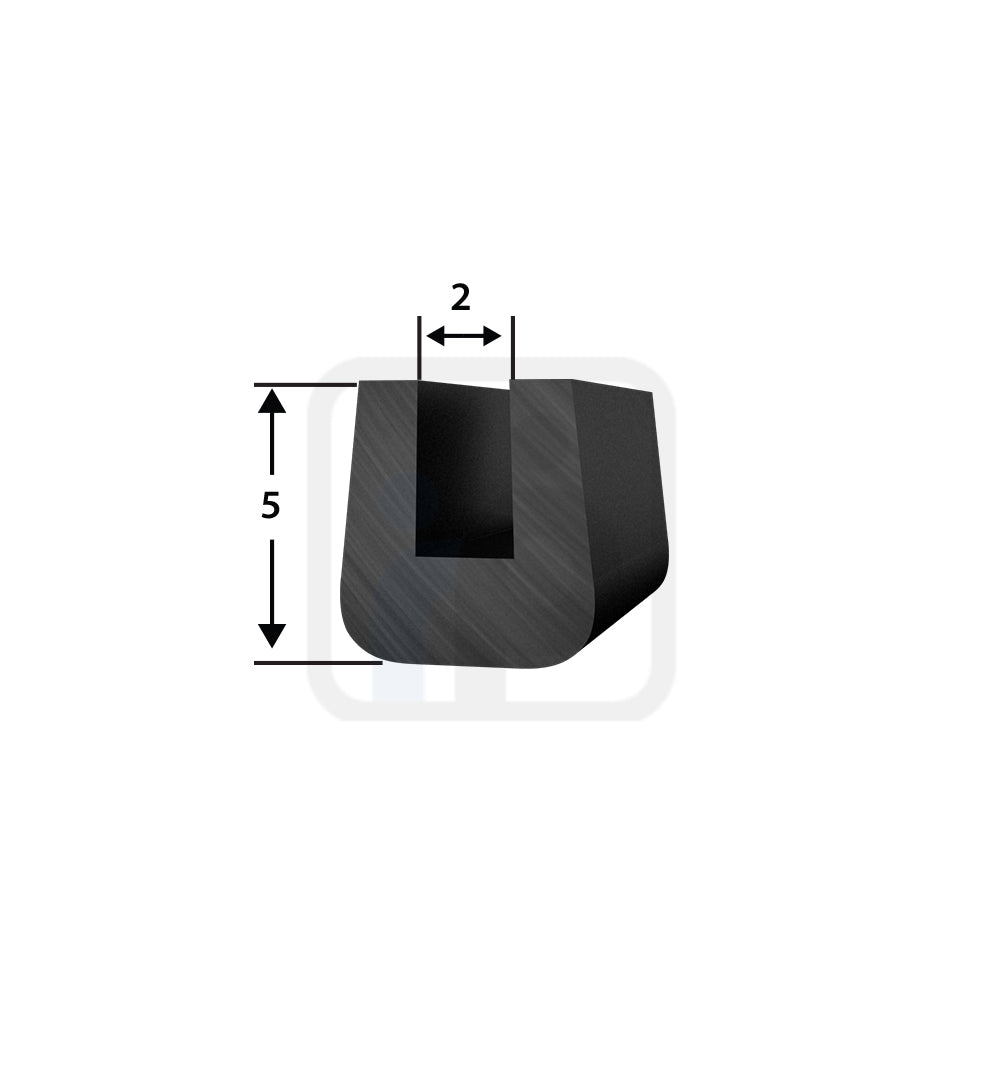 U-210 Rubber Seal – robust edge trim for automotive and industrial use.
