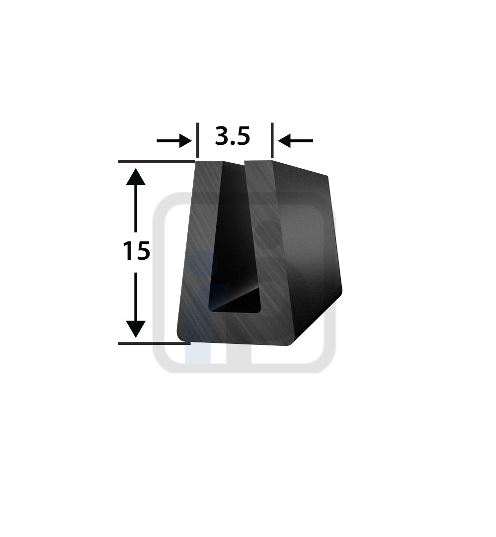 U-277 Rubber Seal – robust edge trim for industrial use.
