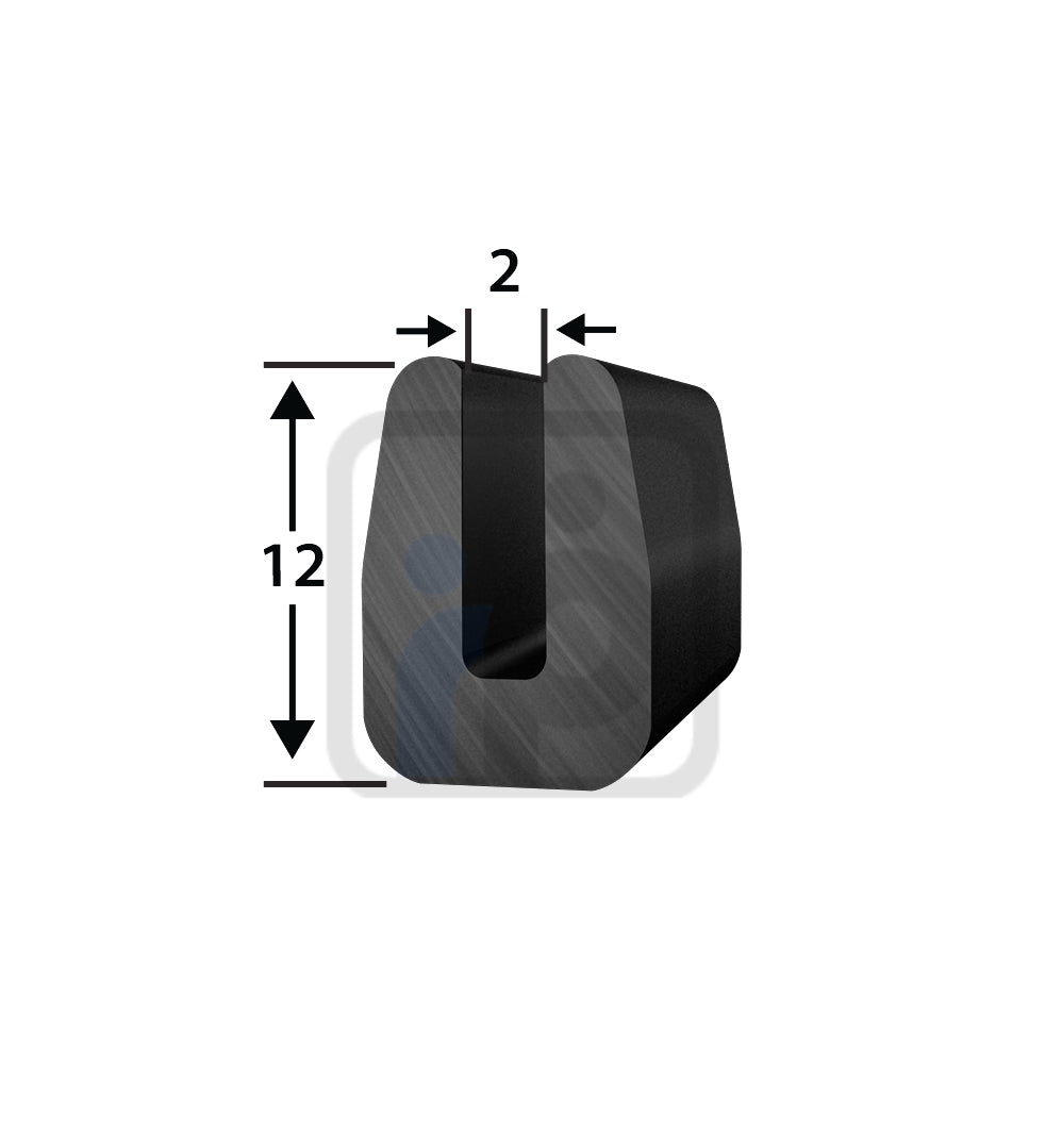 U-614 Rubber Seal – durable edge protection for doors and machinery.