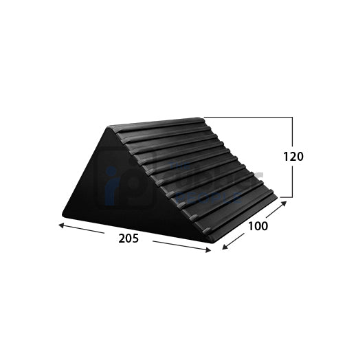 Molded rubber wheel chock – lightweight and strong