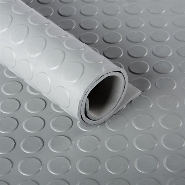 Rubber stud flooring in grey for commercial and industrial use