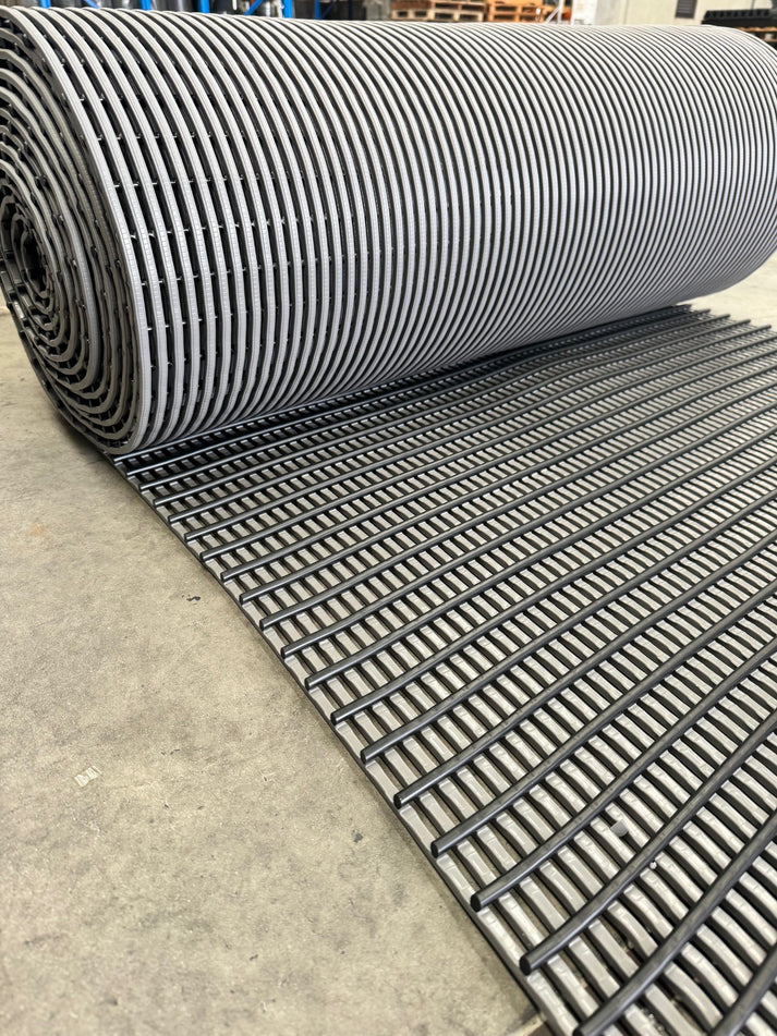 GREY PVC SOLID TUBE MATTING