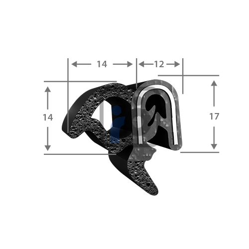 PW014 - Pinchweld Door Seal with Top Bulb