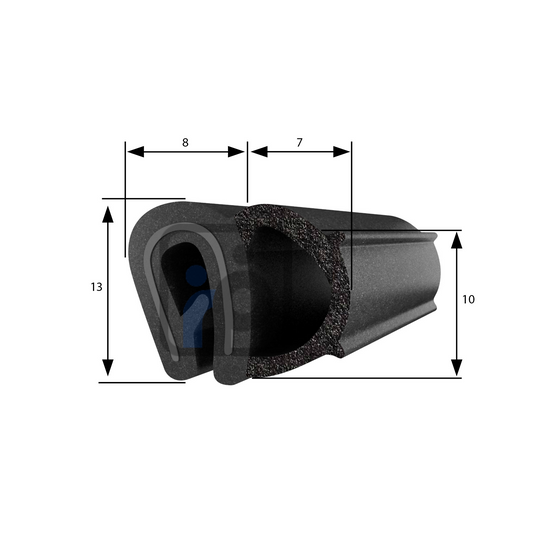 PW052 - Pinchweld Door Seal with Top Bulb